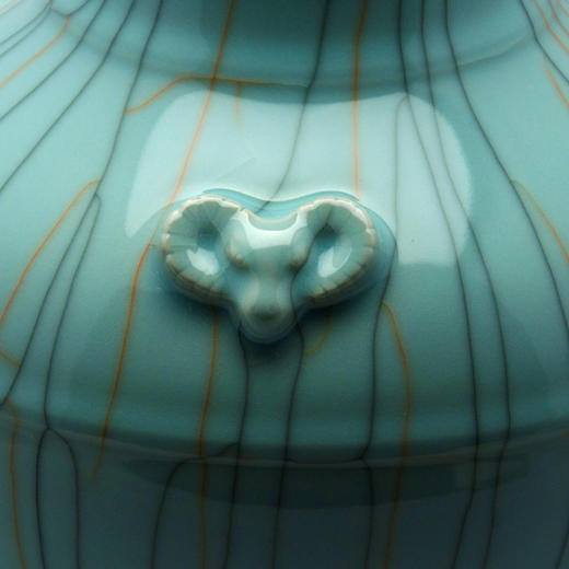 青瓷潘建波奇纹异彩系列《三羊开泰》 商品图1