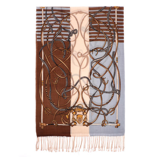 法国品牌renoma 出口韩国 60支羊毛时尚长巾 商品图1