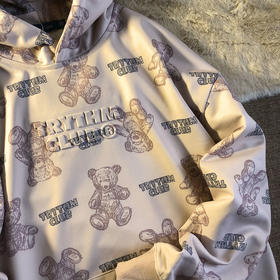 秋冬季韩版宽松3D凸卫衣女bf加绒加厚潮牌洋气潮ins学生情侣外套