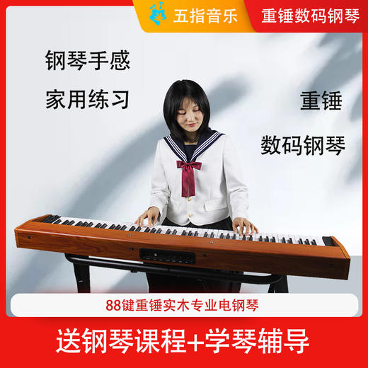88键重锤便携式入门演奏电钢琴初学者幼师随身移动考级专用电子琴 商品图0