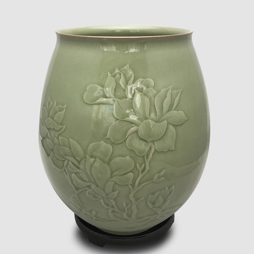 青瓷潘建波青釉《玉馨飘香》 商品图0