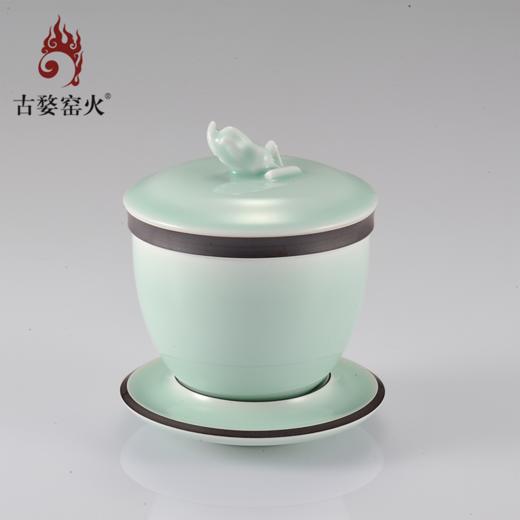 玉青瓷 经典永藏系列 福手盖碗单只一杯一碟一茶漏 福手盖碗 商品图0
