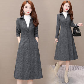 YX-JJ-78527加厚风衣女2020秋季新款韩版气质显瘦减龄中长款大衣外套