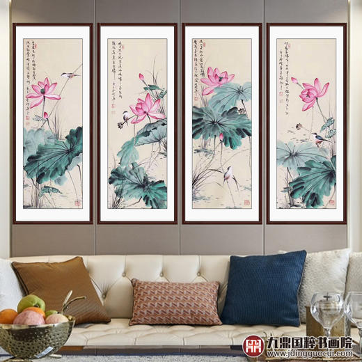 高云鹏《花鸟四条屏作品》35cm*100cm*4 花鸟四条屏作品 办公室/客厅挂画 商品图3