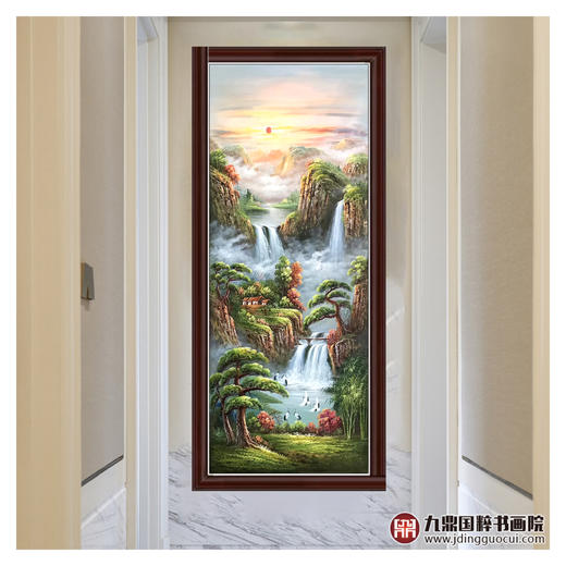 郑一坡《风景油画》70*180cm 油画竖幅作品 客厅/玄关挂画 商品图2