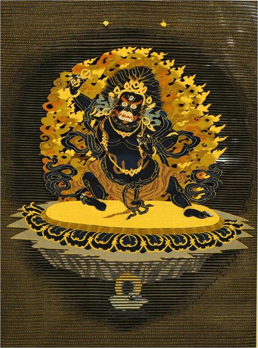 缂丝王玉祥《黑铝大金刚手菩萨唐卡》 商品图1