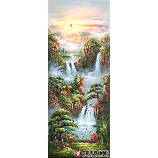 郑一坡《风景油画》70*180cm 油画竖幅作品 客厅/玄关挂画 商品图1