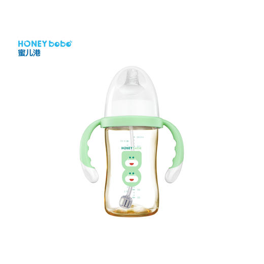 蜜儿港宽口径自动带柄PPSU奶瓶240ml MA080# 商品图0