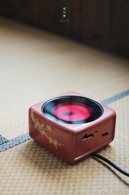 电陶炉-梵山堂-山楂红金松四方电陶炉 商品图2