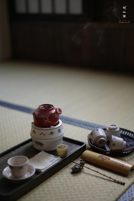 酒精炉-梵山堂-青花诗文竹节酒精炉 商品图7