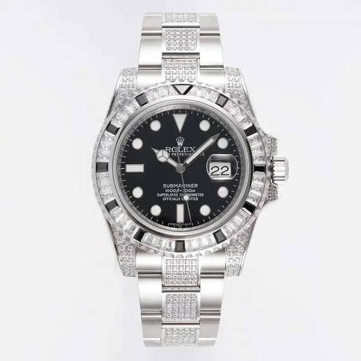 ROF劳li士SUB潜航者后镶钻定制版！每一颗钻石/彩宝均来自奥地利（施华洛世奇原产地）精钢表带，密底，男士腕表，自动机械机芯 商品图0
