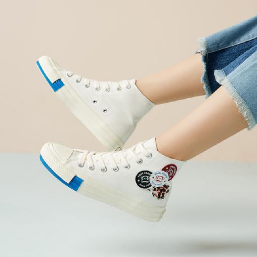 大嘴猴泫雅风高邦帆布鞋情侣款 商品图3