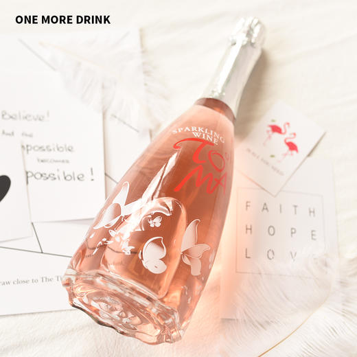 网红气泡酒 TOMA朵玛桃红起泡酒葡萄酒 玫瑰花气泡酒 少女气泡酒 西班牙进口  商品图1