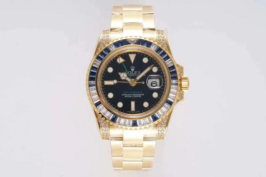 ROF劳li士格林尼治ll后镶钻定制版！每一颗钻石/彩宝均来自奥地利（施华洛世奇原产地）精钢表带，密底，男士腕表，自动机械机芯 商品图0