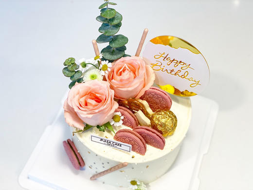 【鲜花蛋糕】(插牌装饰随机) 商品图1