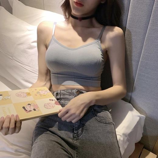 运动美背内衣女网红卡卡同款韩版学生裹胸无痕吊带背心聚拢文胸七夕情人节 商品图4