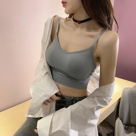 运动美背内衣女网红卡卡同款韩版学生裹胸无痕吊带背心聚拢文胸七夕情人节 商品图3