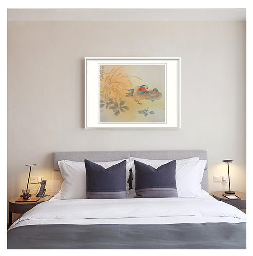 李甲明-真迹-工笔花鸟画 《愿作鸳鸯不羡仙》 玄关 卧室  客厅 商品图0