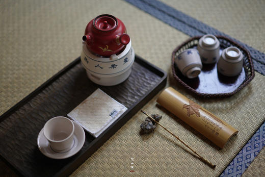 酒精炉-梵山堂-青花诗文竹节酒精炉 商品图5