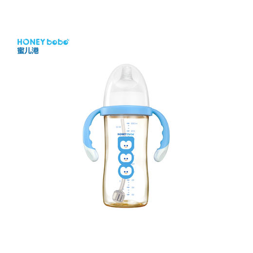 蜜儿港宽口径自动带柄PPSU奶瓶300ml MA081# 商品图0