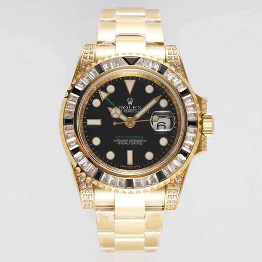 ROF劳li士格林尼治ll后镶钻定制版！每一颗钻石/彩宝均来自奥地利（施华洛世奇原产地）精钢表带，密底，男士腕表，自动机械机芯 商品图0