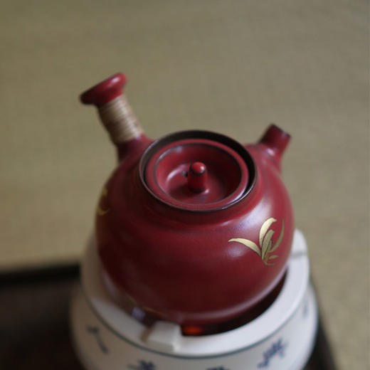 酒精炉-梵山堂-青花诗文竹节酒精炉 商品图0