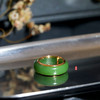 18K玫瑰金和田玉（碧玉）戒指--指环圆款 / 菠菜绿 12/13# 商品缩略图0