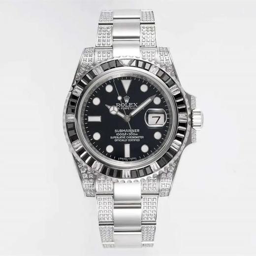 ROF劳li士SUB潜航者后镶钻定制版！每一颗钻石/彩宝均来自奥地利（施华洛世奇原产地）精钢表带，密底，男士腕表，自动机械机芯 商品图0