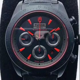 TW帝duo黑骑士。男士腕表，皮表带，自动机械机芯，密底。