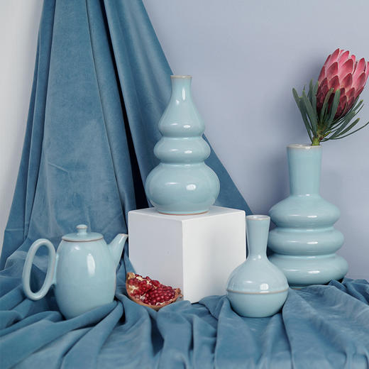 福禄汝瓷瓶 商品图4