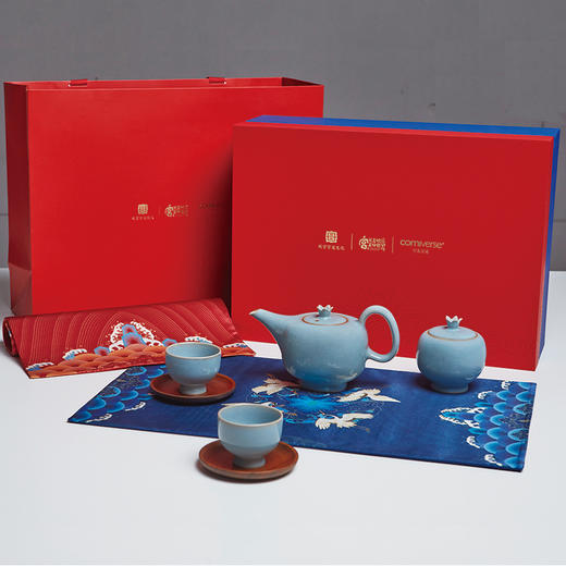 故宫宫廷系列锦年石榴汝瓷茶具套装 商品图0