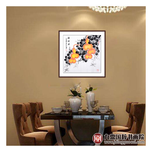 王绍华《福禄图》68*68cm 花鸟斗方作品 餐厅/卧室挂画 商品图3