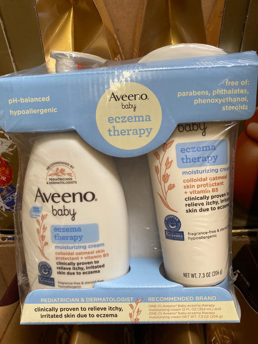 👶🏻最新🆕包装❤️全五星好评的止痒湿疹霜，婴幼儿大人都可以用，Aveeno艾维诺湿疹面霜超值加量装 206ml+354ml 商品图5