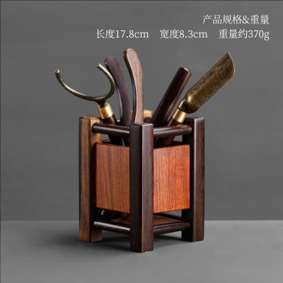 茶艺六君子套装茶具黑檀花梨木茶筒茶用品茶道功夫茶工具配件家用 商品图5