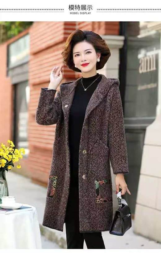 纤之鹿金貂绒大衣 商品图0