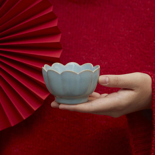 莲花汝瓷对碗每套两个 商品图6