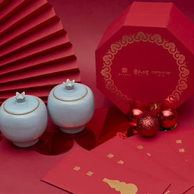 故宫宫廷系列锦年石榴汝瓷罐