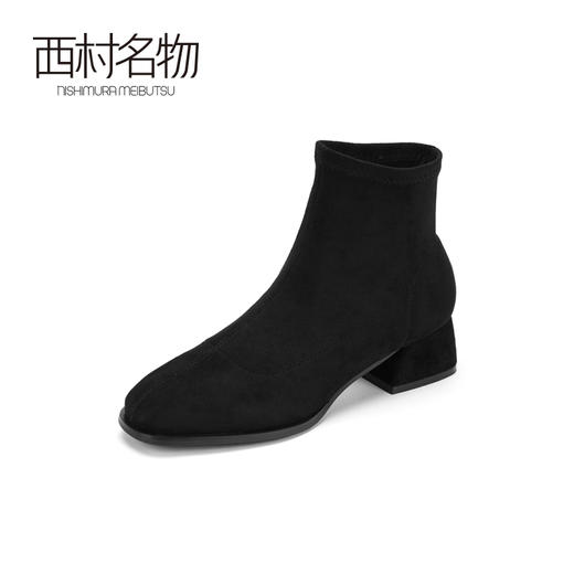 西村名物新款女士时尚欧美潮流女靴低跟圆头短商场同款T29DS42681 商品图1