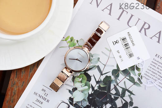 原单CK Calvin Klein/卡尔文·克莱恩石英女表K8G23646
表壳：316L精钢
表镜：矿物质强化玻璃 商品图0