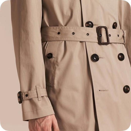 la现货 burberry巴宝莉男士短款经典风衣外套