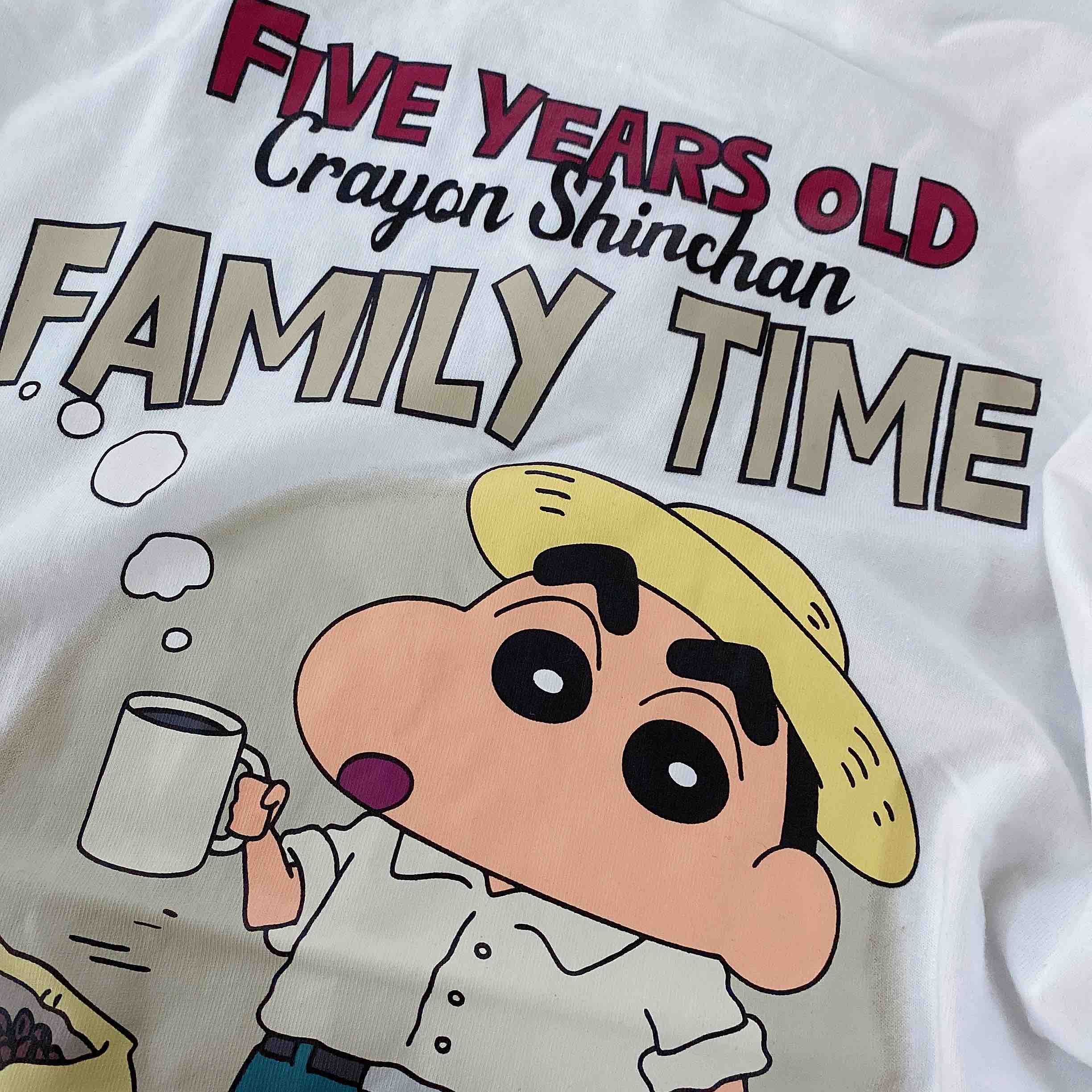 唐狮蜡笔小新白色棉t