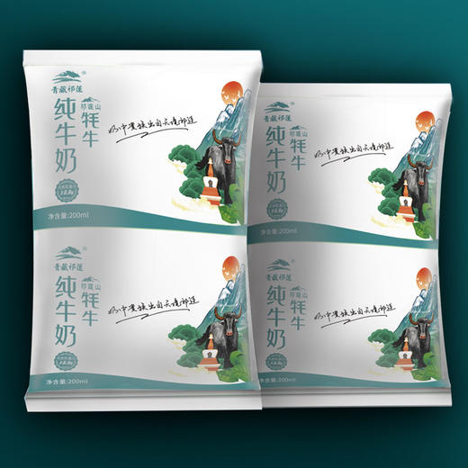 青藏祁莲 常温无菌枕装牦牛奶 营养早餐奶 220ml*12袋 商品图1