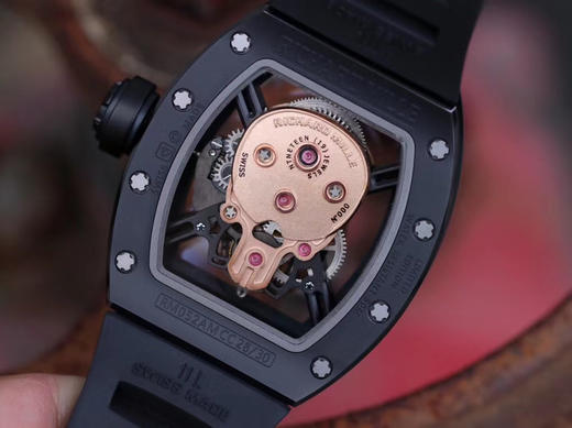 JB理查德·mi勒RM52-01真陀飞轮，男士腕表，橡胶表带，透底，陀飞轮机芯。 商品图5