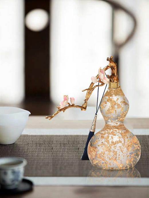 新中式陶瓷创意摆件葫芦 办公室书房玄关创意 摆件 时尚 大气 商品图3