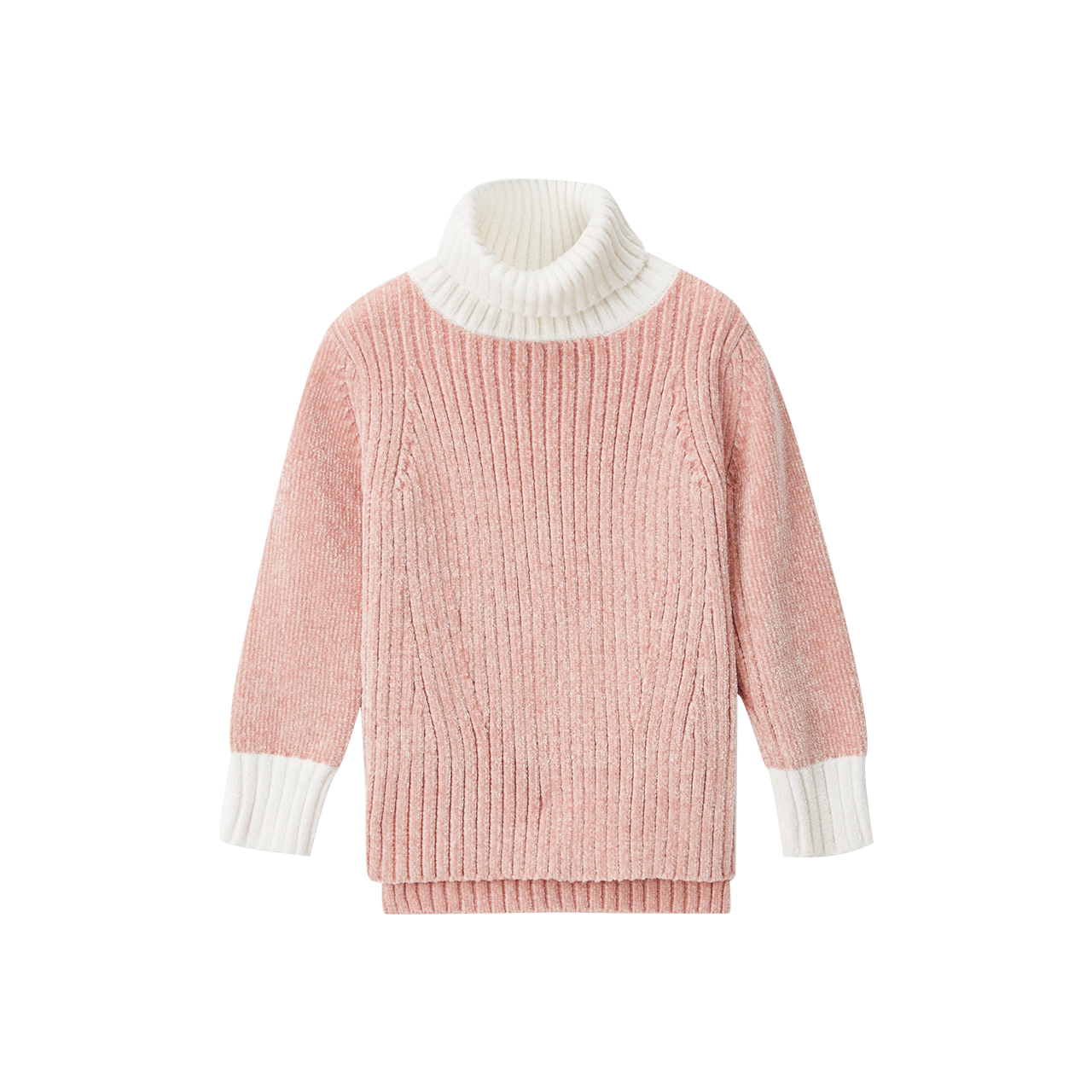 笛莎童装女童毛衣2020冬新款中大童儿童时尚纯色小女孩套头针织衫