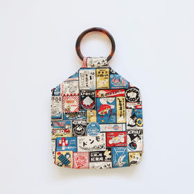 HUJI祤集Amber手提包插画日式标签四号