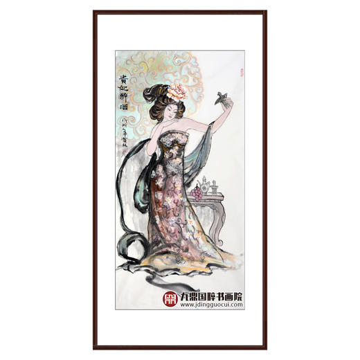 柴发林《贵妃醉酒》68*138cm 人物竖幅作品 玄关/书房挂画 商品图0