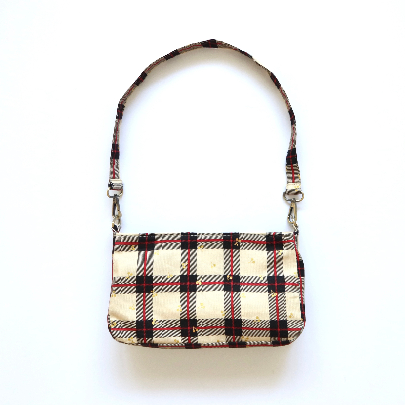 HUJI祤集Butter单肩包插画格纹樱桃