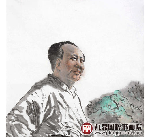 柴发林《主席像》68*138cm 人物竖幅作品 玄关/书房挂画 商品图4