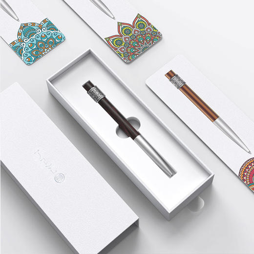 钢木转筒签字笔-轮回黑檀木 商品图2